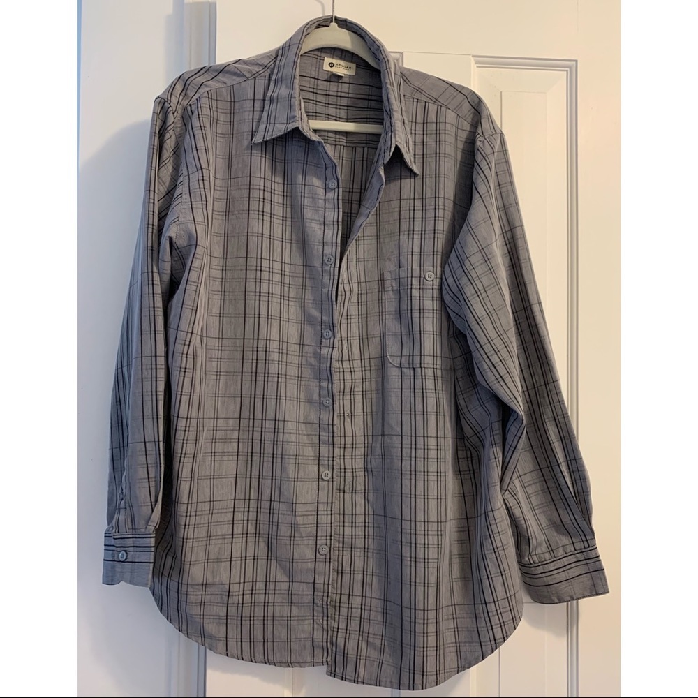 NWOT! Grey Check Button down
